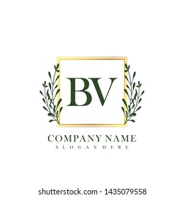 BV Initial beauty floral logo template