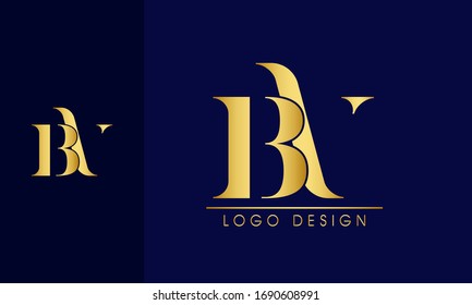 BV initial letters elegant logo, Modern Logo Design Vector

