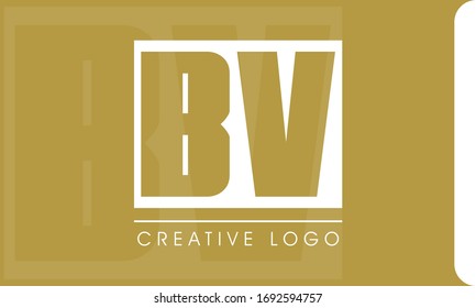 Letra inicial BV logotipo elegante, vector de diseño de logotipo moderno
