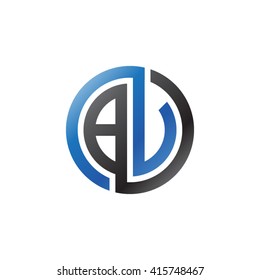 BV initial letters linked circle logo blue black