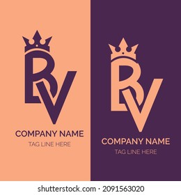 BV King Letter logo, King size Letter logo
