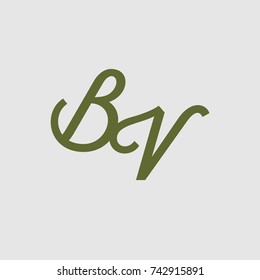  BV Letter creative square background