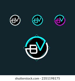 BV-Buchstabenlogo mit Kreis