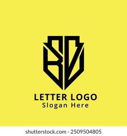 BV Letter Logo Creative Design. BV-Monogramm Logo Unique Concept Vector. BV kreative moderne flache abstrakte Initialen Buchstaben-Logo.