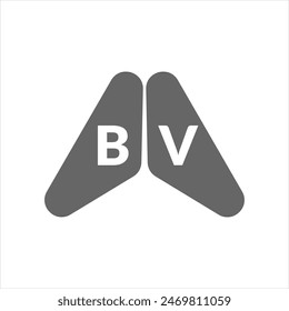 BV letter logo design on white background. Creative  modern BV letter logo design. Vector design.
Letters BV, BV logo  vector template. 