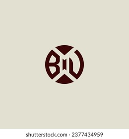 BV line geometric initial logo in high quality professional design that will print well across any print media