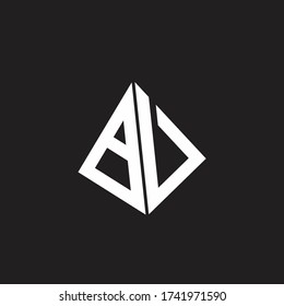 BV Logo monogram with standout triangle shape ribbon design template