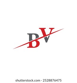 BV Minimalist Logo with Dynamic Diagonal Line