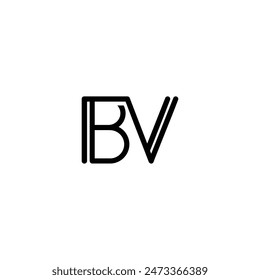 bv monogram, initial wedding, v logo company, vb icon business, Alphabet letter icon logo b