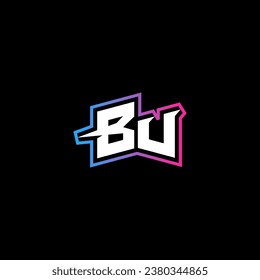 BV-Logo-Design mit abstraktem Formkonzept in Vektorgrafik