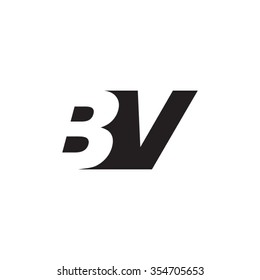 BV negative space letter logo
