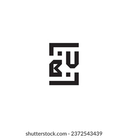 Retro-Logo des BV-Quadrats in hochwertigem professionellem Design, das gut auf allen Printmedien drucken kann