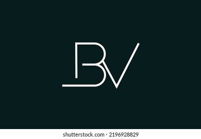 Bv Vb Abstract Initial Monogram Letter Stock Vector (Royalty Free ...