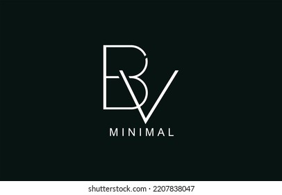 BV or VB Abstract initial monogram letter alphabet logo