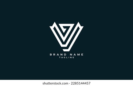 BV, VB, Abstract initial monogram letter alphabet logo design
