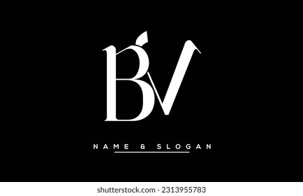 BV,  VB  Abstract  Letters  Logo  Monogram