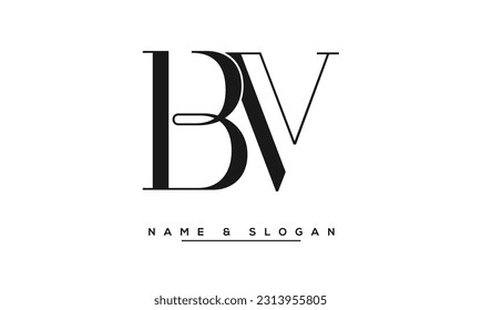 BV,  VB  Abstract  Letters  Logo  Monogram