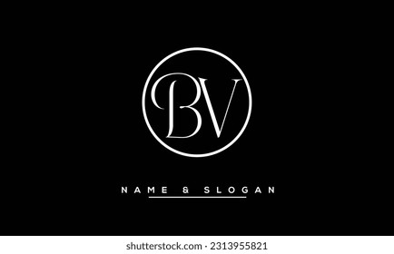 BV,  VB  Abstract  Letters  Logo  Monogram