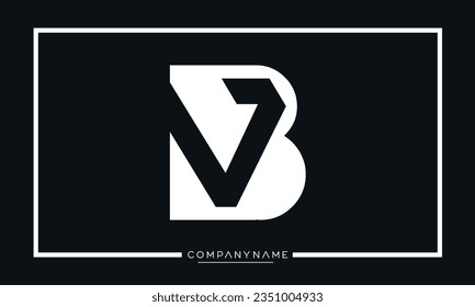 BV or VB Alphabet Letters Logo Monogram Vector Template