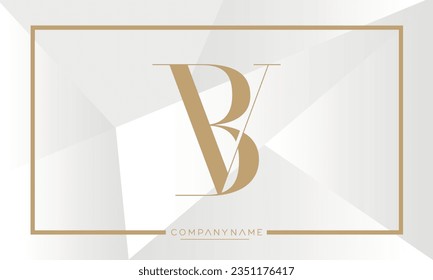 BV or VB Alphabet Letters Logo Monogram Vector Template