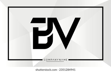 Plantilla de vectores monograma de letras de alfabeto de BV o VB