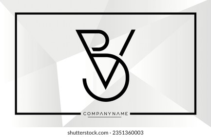 BV or VB Alphabet Letters Logo Monogram Vector Template