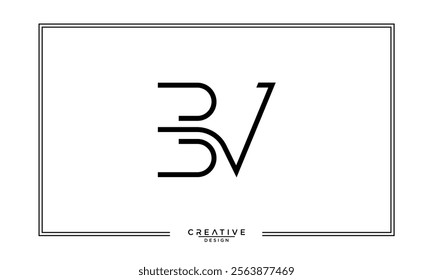 BV, VB, B, V, Abstract Letters Logo Monogram