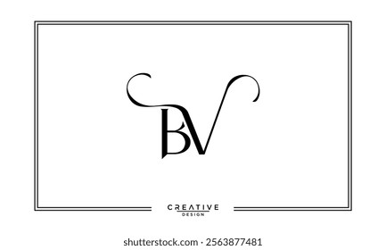 BV, VB, B, V, Abstract Letters Logo Monogram