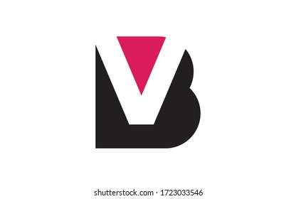 Diseño de logotipo inicial de carta VB o VB, plantilla de vector