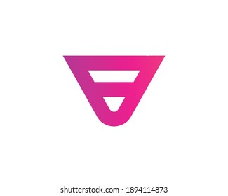 PANTALLA VB LETRA LOGOTIPO DISEÑO PLANTILLA DE VECTOR