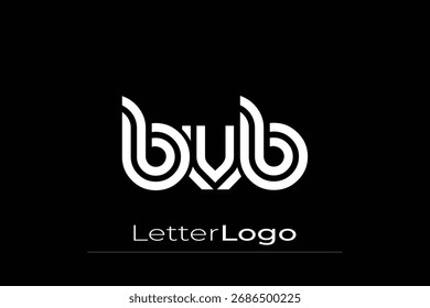 BVB Creative Unique Modern Letter Logo Design. Elegant Monogram Logo Design with Decorative Elements and Typography