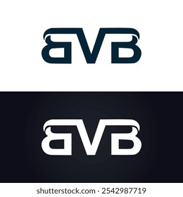 BVB logo. B V B design. White BVB letter. BVB, B V B letter logo design.