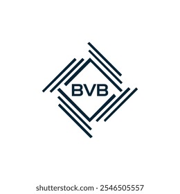 BVB logo. B V B design. White BVB letter. BVB, B V B letter logo design.
