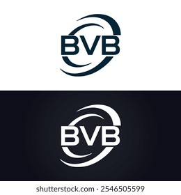 BVB logo. B V B design. White BVB letter. BVB, B V B letter logo design.