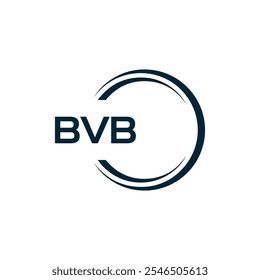 Logo de BVB. Diseño B V B. Carta blanca de BVB. BVB, B V B diseño de logotipo de la letra.