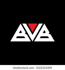 BVB Dreieck-Buchstaben Logo-Design mit Dreiecksform. BVB Dreieck Logo Design Monogramm. BVB Dreieck-Vektorlogo-Vorlage mit roter Farbe. Dreieckiges BVB-Logo Einfach, elegant und luxuriös