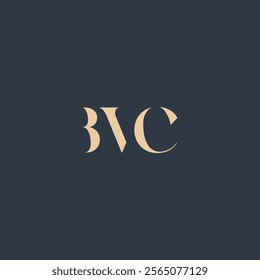 BVC abstract letter logo design. This logo is designed by three abstract letters.