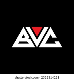 Diseño del logotipo de la letra del triángulo BVC con forma de triángulo. Monograma de diseño del logotipo del triángulo BVC. Plantilla de logotipo vectorial de triángulo BVC con color rojo. Logo triangular BVC Diseño sencillo, elegante y lujoso