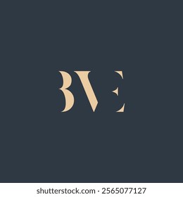 BVE abstract letter logo design. This logo is designed by three abstract letters.
