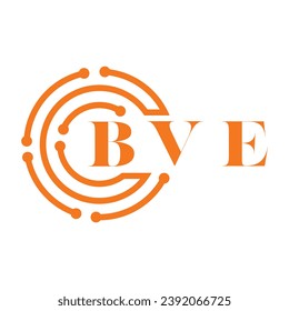 BVE letter design. BVE letter technology logo design on white background. BVE Monogram logo design for entrepreneur and business