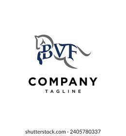 BVF horse logo icon vector template.eps