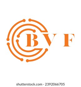 BVF-Briefdesign. BVF-Buchstaben Technologie Logo-Design auf weißem Hintergrund. BVF Monogram Logo-Design für Unternehmer und Unternehmen