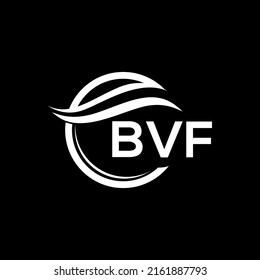 BVF letter logo design on black background. BVF creative circle letter logo concept. BVF letter design.
