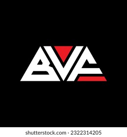 Diseño del logotipo de la letra del triángulo BVF con forma de triángulo. Monograma de diseño del logotipo del triángulo BVF. Plantilla de logotipo vectorial de triángulo BVF con color rojo. Logo triangular BVF Diseño sencillo, elegante y lujoso