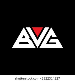 Diseño del logotipo de la letra del triángulo BVG con forma de triángulo. Monograma de diseño del logotipo del triángulo BVG. Plantilla de logotipo vectorial de triángulo BVG con color rojo. Logo triangular BVG Diseño sencillo, elegante y lujoso