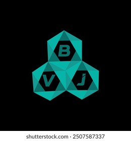 BVJ creative minimalist letter logo. BVJ unique vector initials alphabet letter logo design
