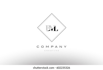 bvl b v l retro vintage simple rhombus three 3 letter combination black white alphabet company logo line design vector icon template 