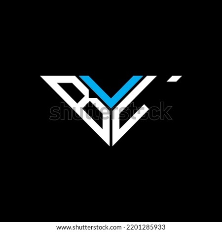 BVL letter logo creative design with vector graphic, BVL simple and modern logo in triangle shape.
