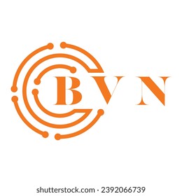 BVN letter design. BVN letter technology logo design on white background. BVN Monogram logo design for entrepreneur and business