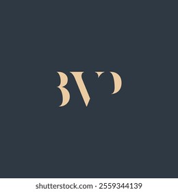 BVP abstract letter logo design. This logo is designed by three abstract letters.